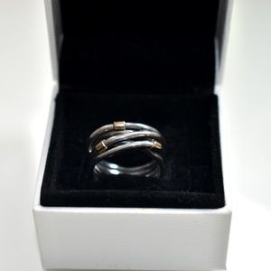 Pandora Two Tone Twist Ring